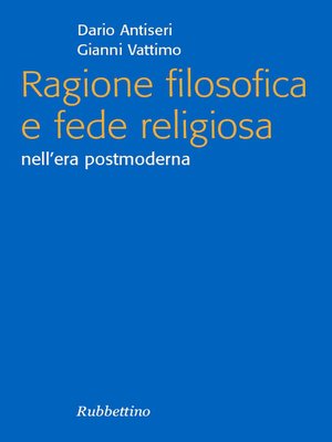 cover image of Ragione filosofica e fede religiosa